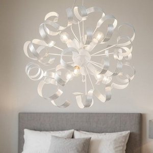 Vortex sp6 ideal lux lampadario stanza da letto argento