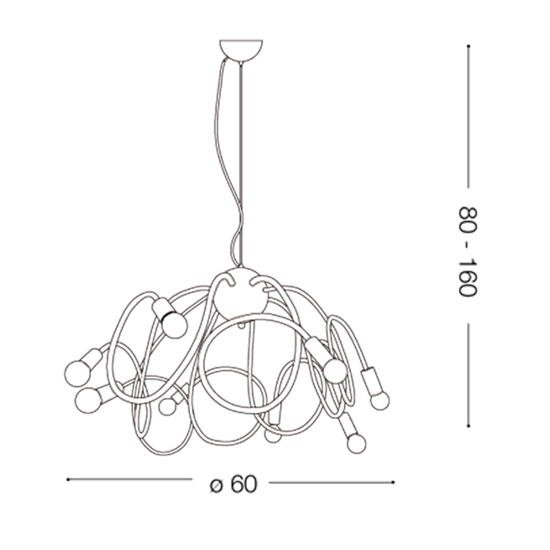 Multiflex sp8 lampadario colorato per cameretta ideal lux Multiflex sp8 lampadario colorato per cameretta ideal lux