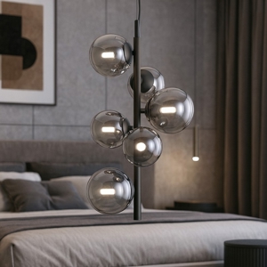Ideal lux perlage sp6 lampadario stanza da letto fume'