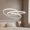 Lampadario per camera moderna bianco design led 43w 3000k