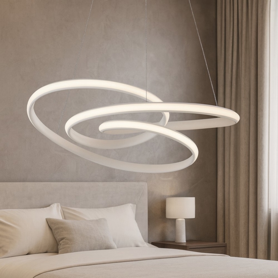 Lampadario design per camera da letto da letto bianco