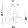 Lampadario per camera moderna bianco design led 43w 3000k
