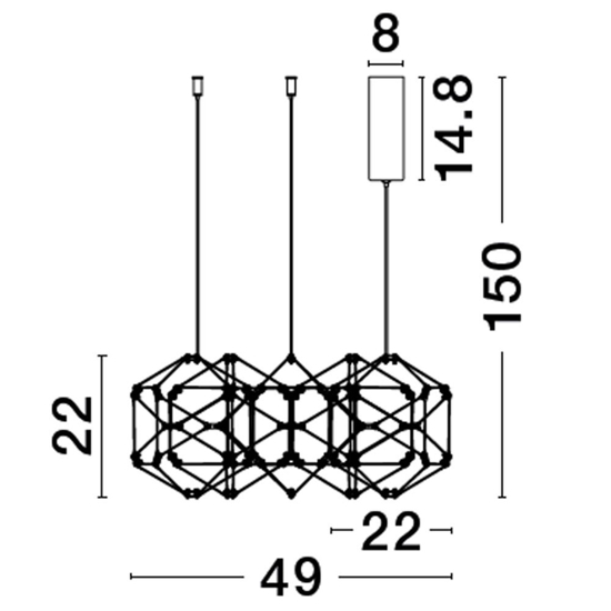 Lampadario nero per camera da letto design costellazione Lampadario nero per camera da letto design costellazione