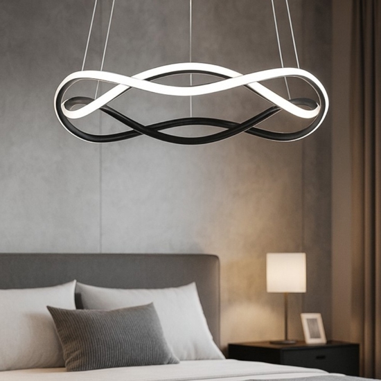 Lampadario led design per camera da letto nero Lampadario led design per camera da letto nero