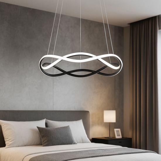 Lampadario led design per camera da letto nero Lampadario led design per camera da letto nero
