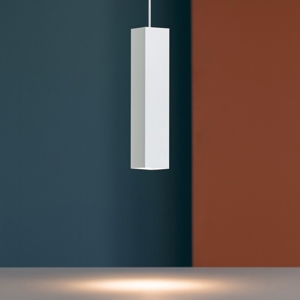 Sky sp1 lampada per isola sospensione bianca quadrata ideal lux