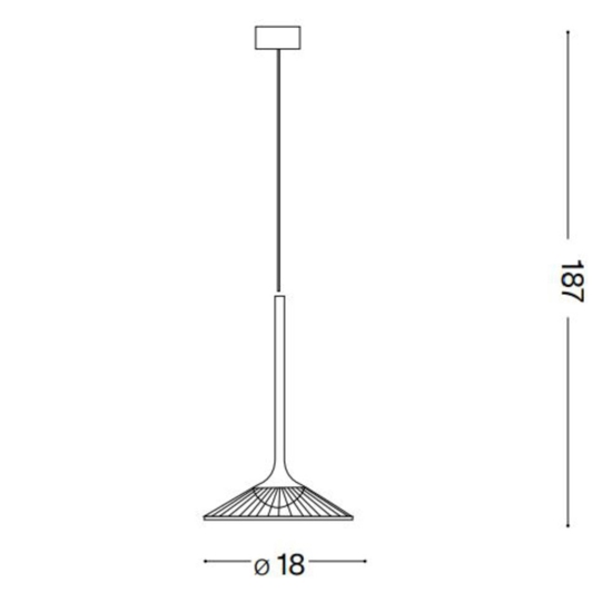 Tristan sp ideal lux lampada a sospensione bianco led 5w 3000k