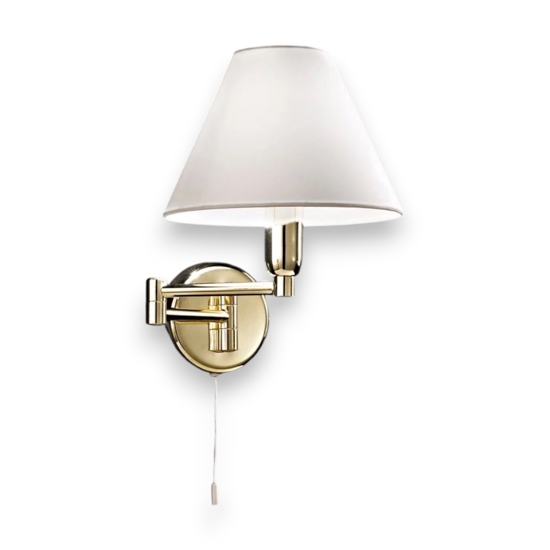 Applique per comodino con cordicella oro braccio estendibile perenz fp