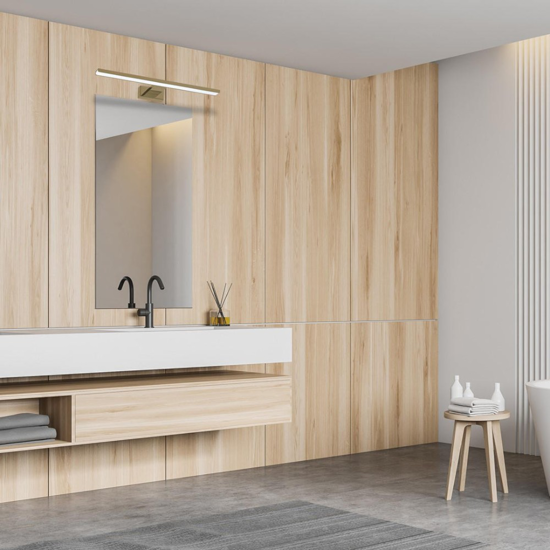 Applique per bagno da sopra specchio 4000k 14w oro fp