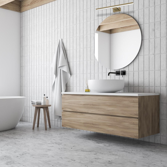 Applique per bagno da sopra specchio 4000k 14w oro fp