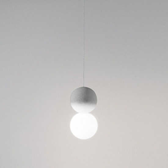 Sfera gea luce lampada a sospensione di cemento grigio chiaro