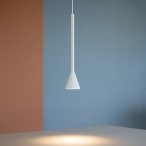 Lampada cono pendente a sospensione bianco led dimmerabile
