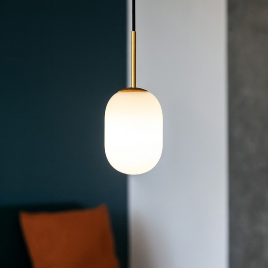 Lampada di vetro oro sfera vetro