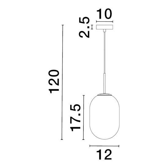 Lampada di vetro oro sfera vetro