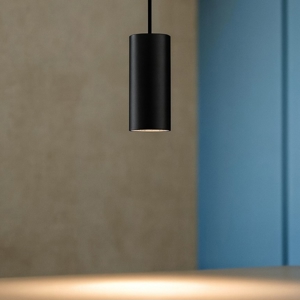 Lampada per isola cilindro corto nero