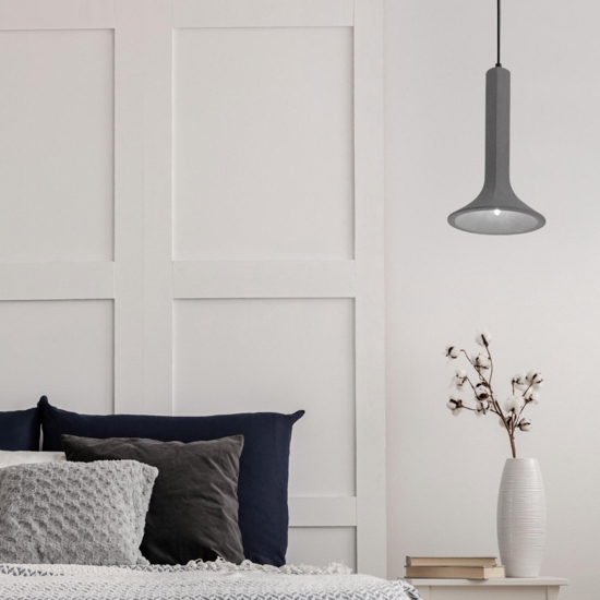 Lampada a sospensione pendente di cemento girigio design
