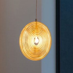 So jokey pc ondaluce lampada a sospensione vetro ambra led