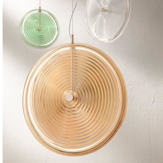 So jokey pc ondaluce lampada a sospensione vetro ambra led So jokey pc ondaluce lampada a sospensione vetro ambra led