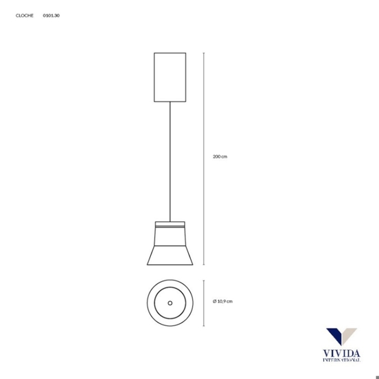 Lampada sospensione vivida cloche grigio led 6w 3000k Lampada sospensione vivida cloche grigio led 6w 3000k