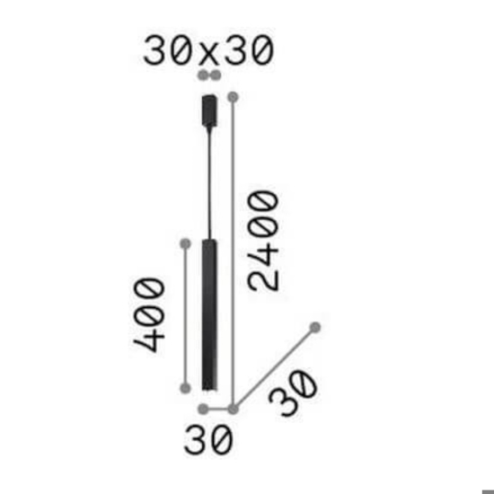 Lampada a sospensione ideal lux ultrathin sp d040 square on-off led 3000k Lampada a sospensione ideal lux ultrathin sp d040 square on-off led 3000k