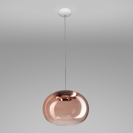 Stilnovo la mariee lampada a sospensione moderna per soggiorno design vetro rame
