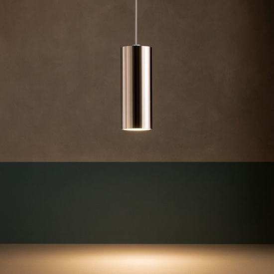 Lampada a sospensione linea light birba cromo lucido Lampada a sospensione linea light birba cromo lucido