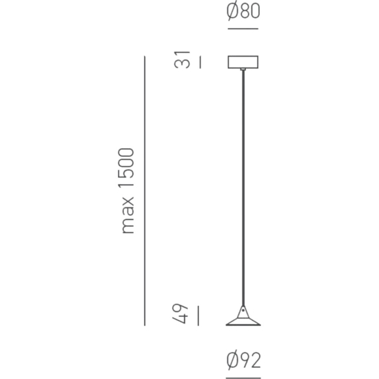 Lampada a sospensione stanza da letto led 7w helena gea luce fp
