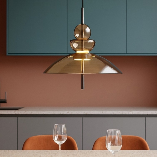 Maytoni bangkok lampadario per cucina led 12w 3000k mod185pl-l12cg3k3