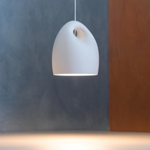 Lampada a sospensione di gesso bianca per penisola