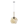 Lampada a sospensione sfera vetro ambra per specchio bagno