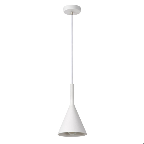 Lampada a sospensione bianca per isola cono gesso