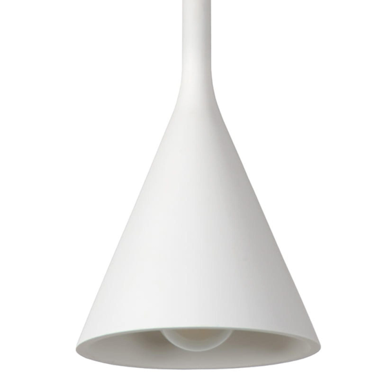 Lampada a sospensione bianca per isola cono gesso
