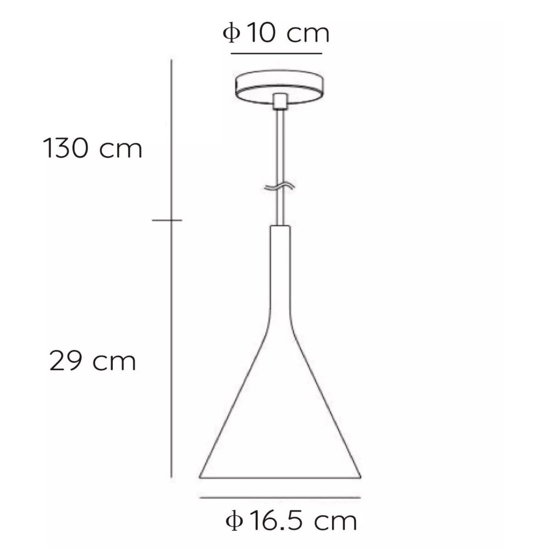 Lampada a sospensione bianca per isola cono gesso