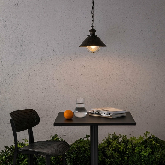 Lampada a sospensione rustica lanterna