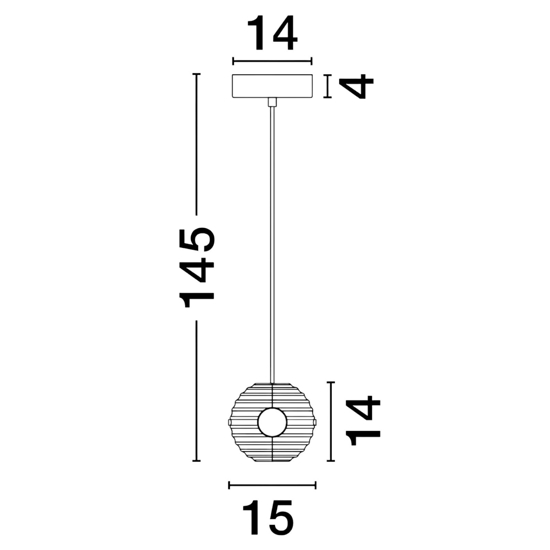 Lampada a sospensione boccia di vetro fume led 13w 3000k
