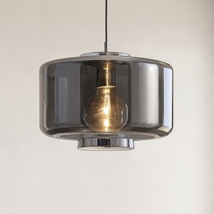 Visualizza i dettagli per Lampada moderna a sospensione vetro colore grafite design Lampada moderna a sospensione vetro colore grafite design