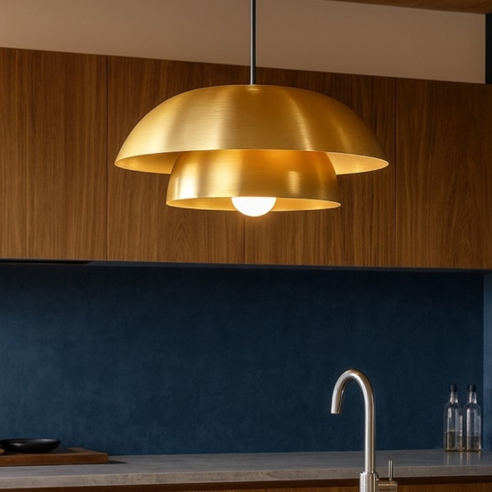 Cenciara eglo lampadario per cucina circolare colore oro