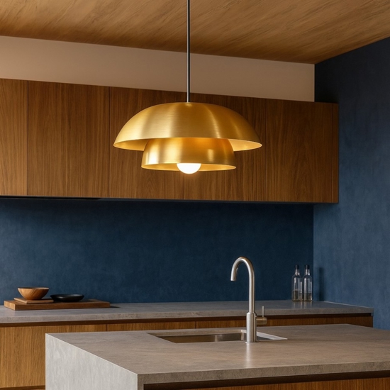 Cenciara eglo lampadario per cucina circolare colore oro