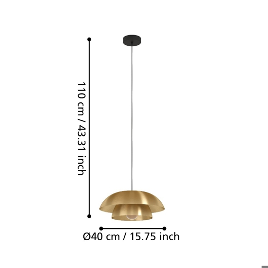 Cenciara eglo lampadario per cucina circolare colore oro