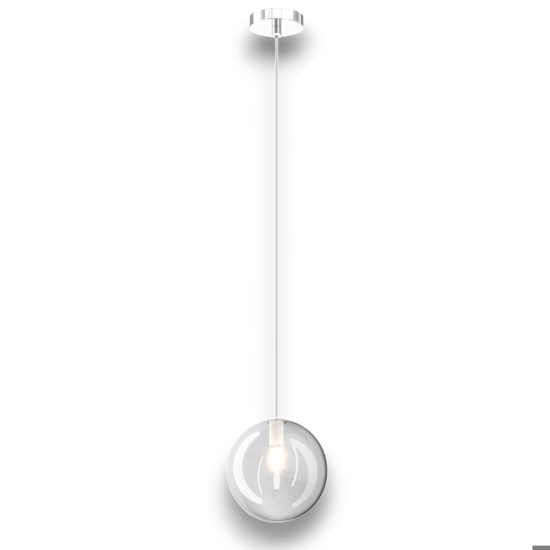 Lampada a sospensione isola toplight eclipse sfera trasparente