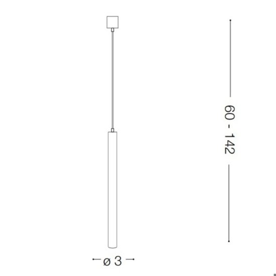 Ideal lux look led sp1 round d30 nero lampada cilindro led 11,5w 3000k