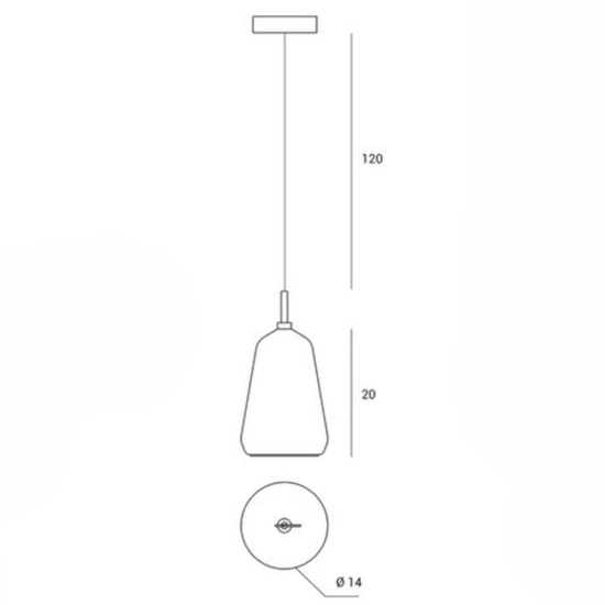Miloox xray lampada a sospensione da comodino per camera da letto vetro fume