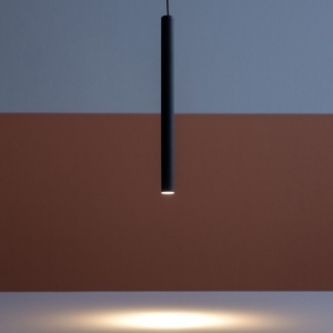 Lampada a sospensione per isola tubo nera led 3w 3000k