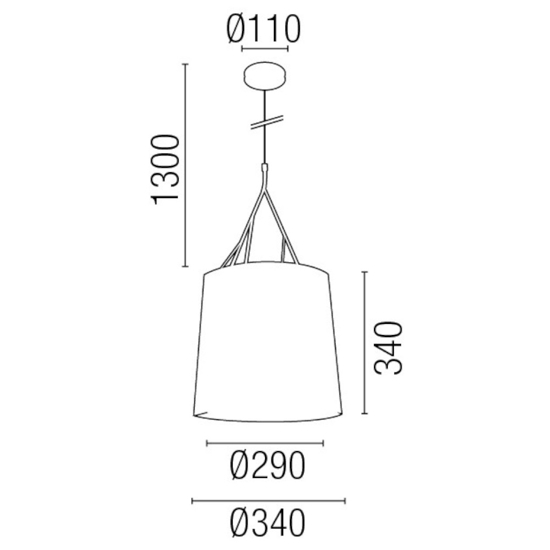 Lampadario per camera da letto paralume bianco design struttura metallo