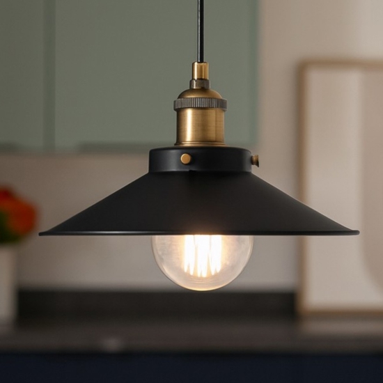Lampada a sospensione rustica per uccina ottone anticato