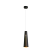 Lampada a sospensione da bagno led 6w cono in metallo nero e oro 3000k