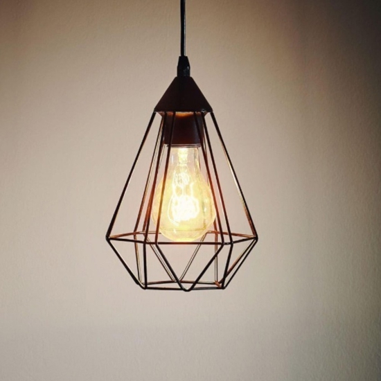 Tarbes eglo lampada a sospensione metallo nera 