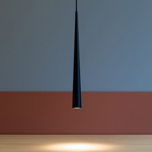 Lampada pendente per isola cono nero led 5w 3000k