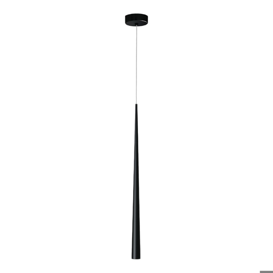 Lampada pendente per isola cono nero led 5w 3000k