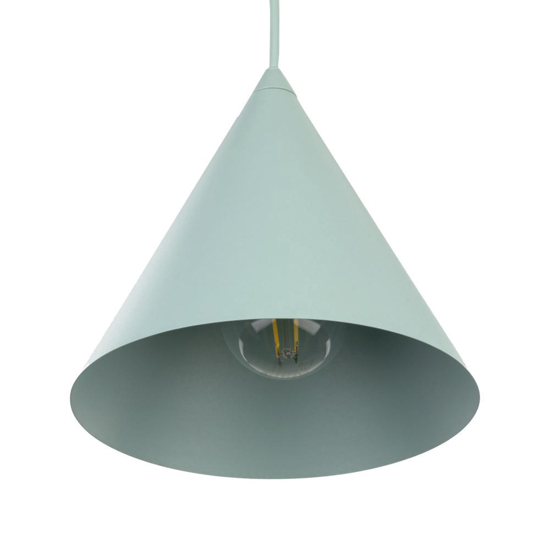 Lampada a sospensione menta forma a cono 19cm Lampada a sospensione menta forma a cono 19cm